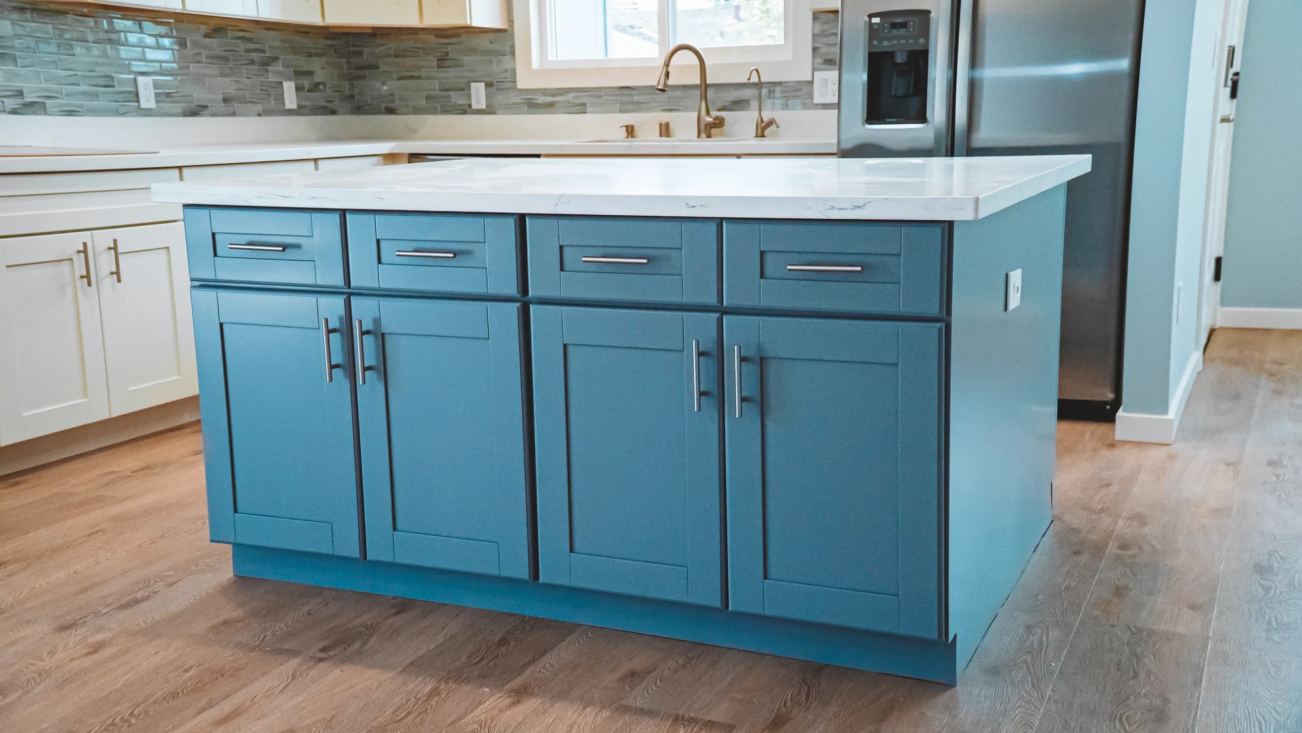 Remodeled kitchen with custom cabinetry